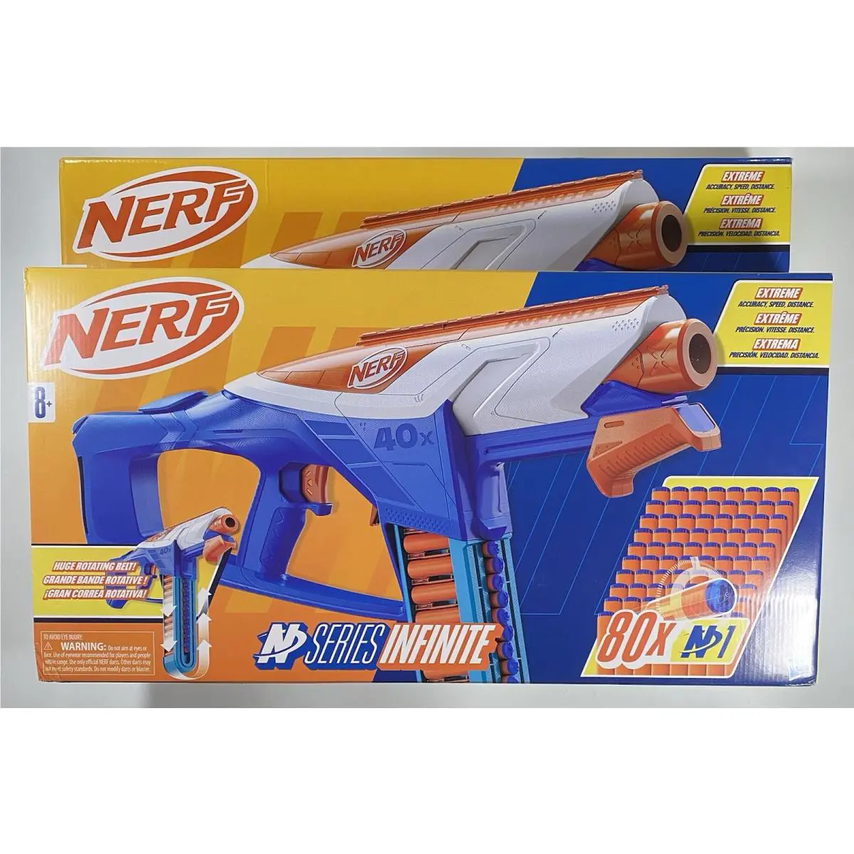 Nerf N-series Infinite 2-Pack Blasters w/ 160 Darts Belt-fed Pump Action