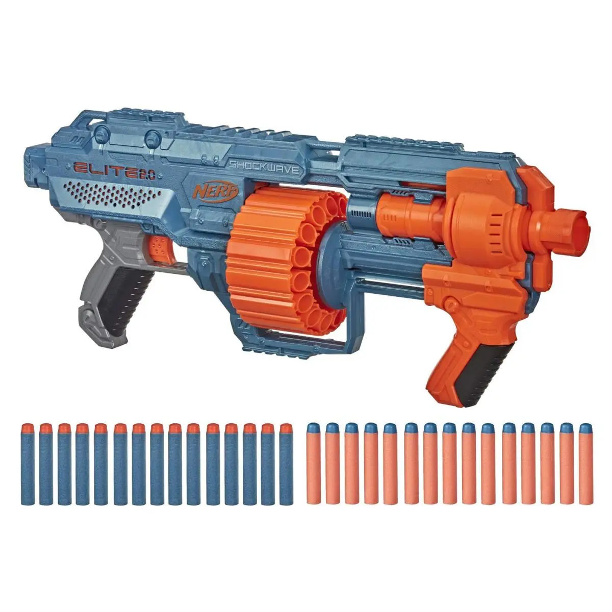 Nerf Elite 2.0 Shockwave RD-15 Dart Blaster 30 One Size Blue Orange
