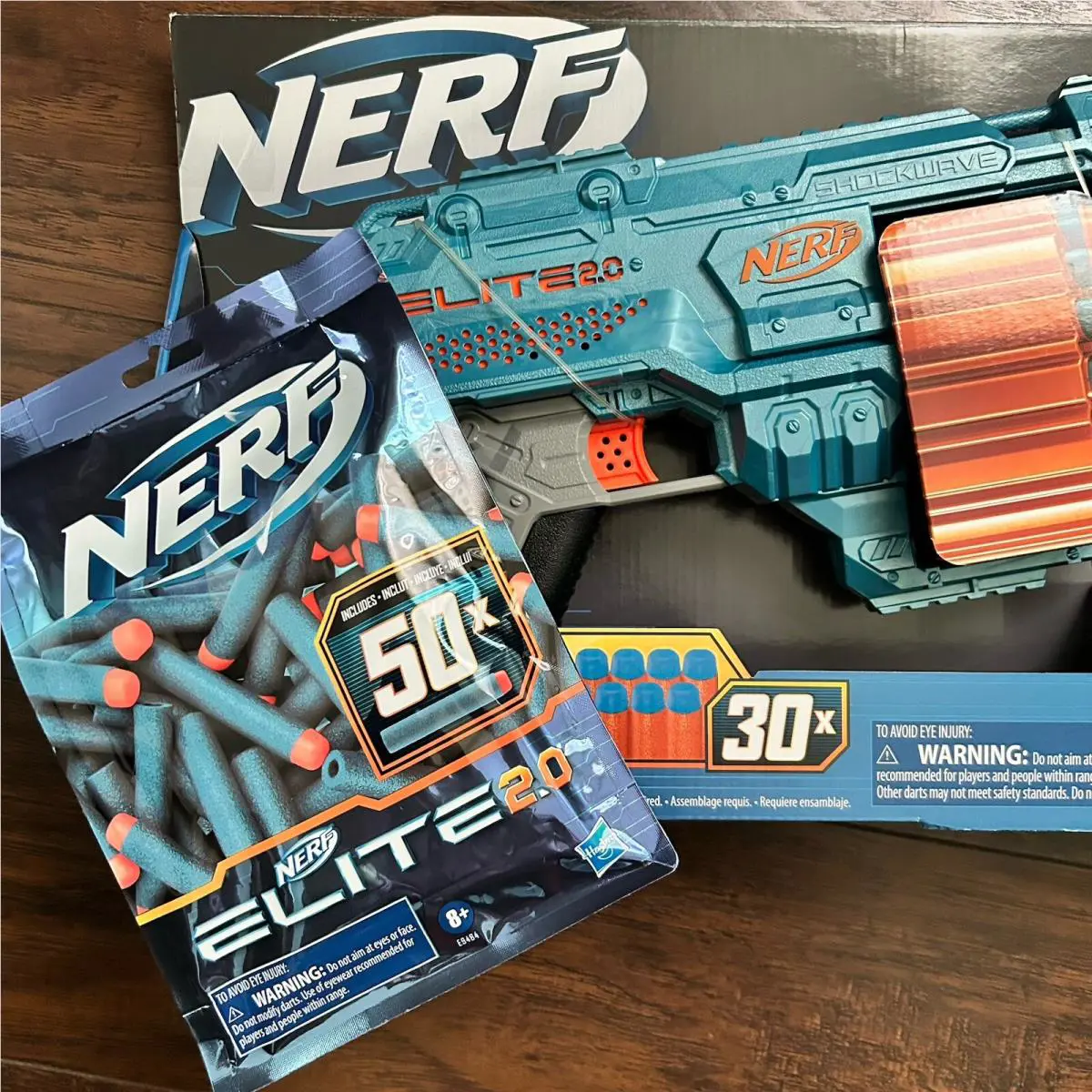 New-nerf Elite 2.0 Shockwave RD-15 30 Darts 15-Dart Rotating Drum + 50 Darts