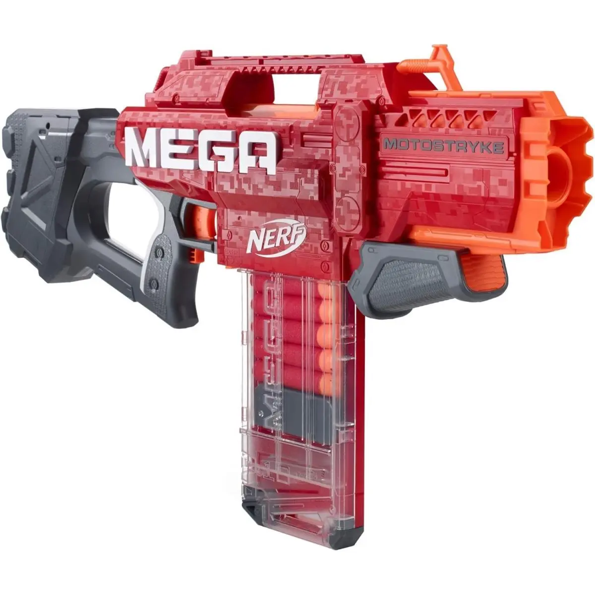 Nerf Mega Motostryke Motorized 10 Dart Blaster E6473 - Red