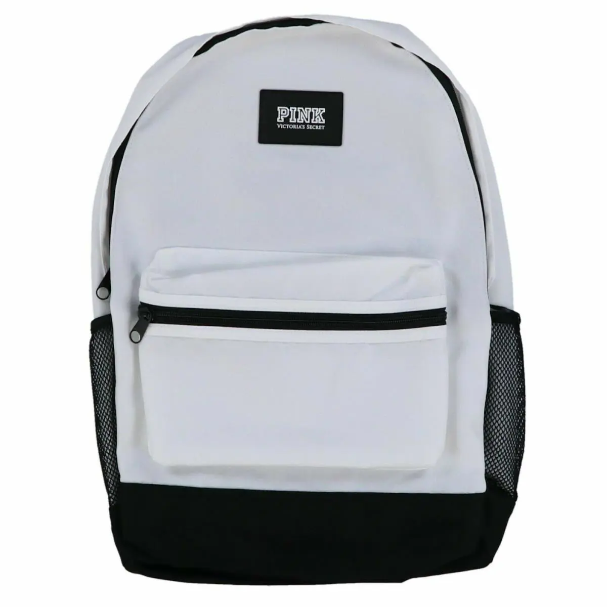 Victoria`s Secret Pink Backpack Campus Bookbag School Bag Pockets Zip Travel White by Victoria's Secret