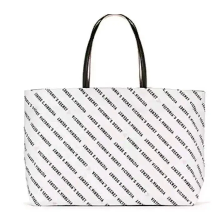 Victoria`s Secret Tote White with Black Graphics/logo