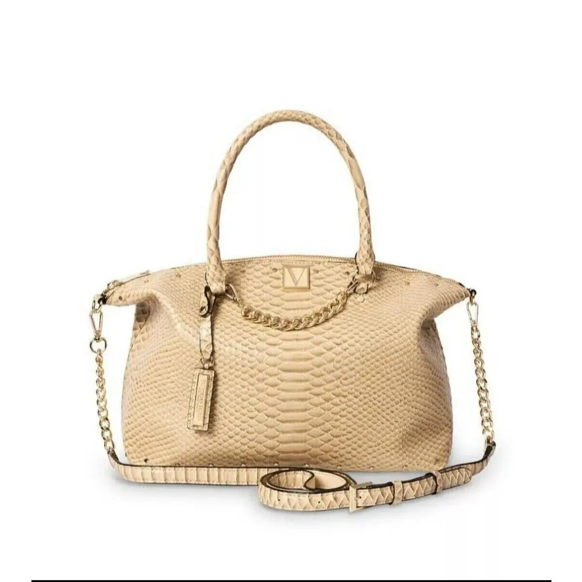 Victoria`s Secret The Victoria Slouchy Satchel Color Sand Python by Victoria's Secret