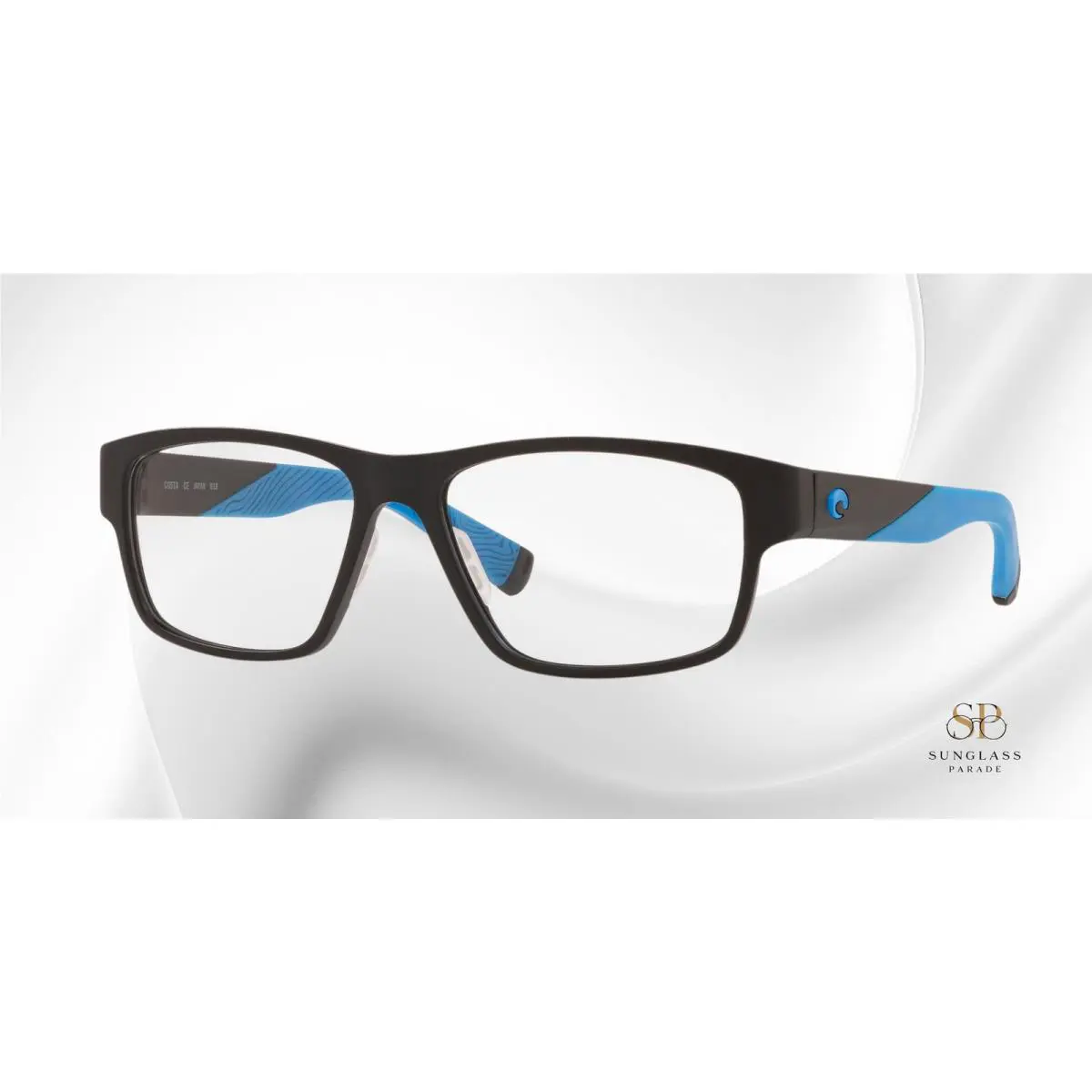 Costa Del Mar 6S8010 03 Ocean Ridge 300 Black Blue Rubber 54mm Men`s Eyeglasses - Frame: Mt Black Frame Blue Rubber