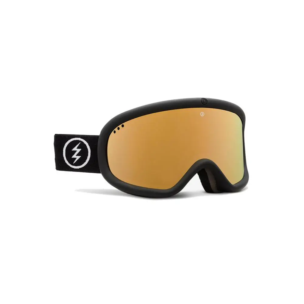 Electric Visual Charger Matte Black Snowboarding Goggles Gold Chrome EG2121100