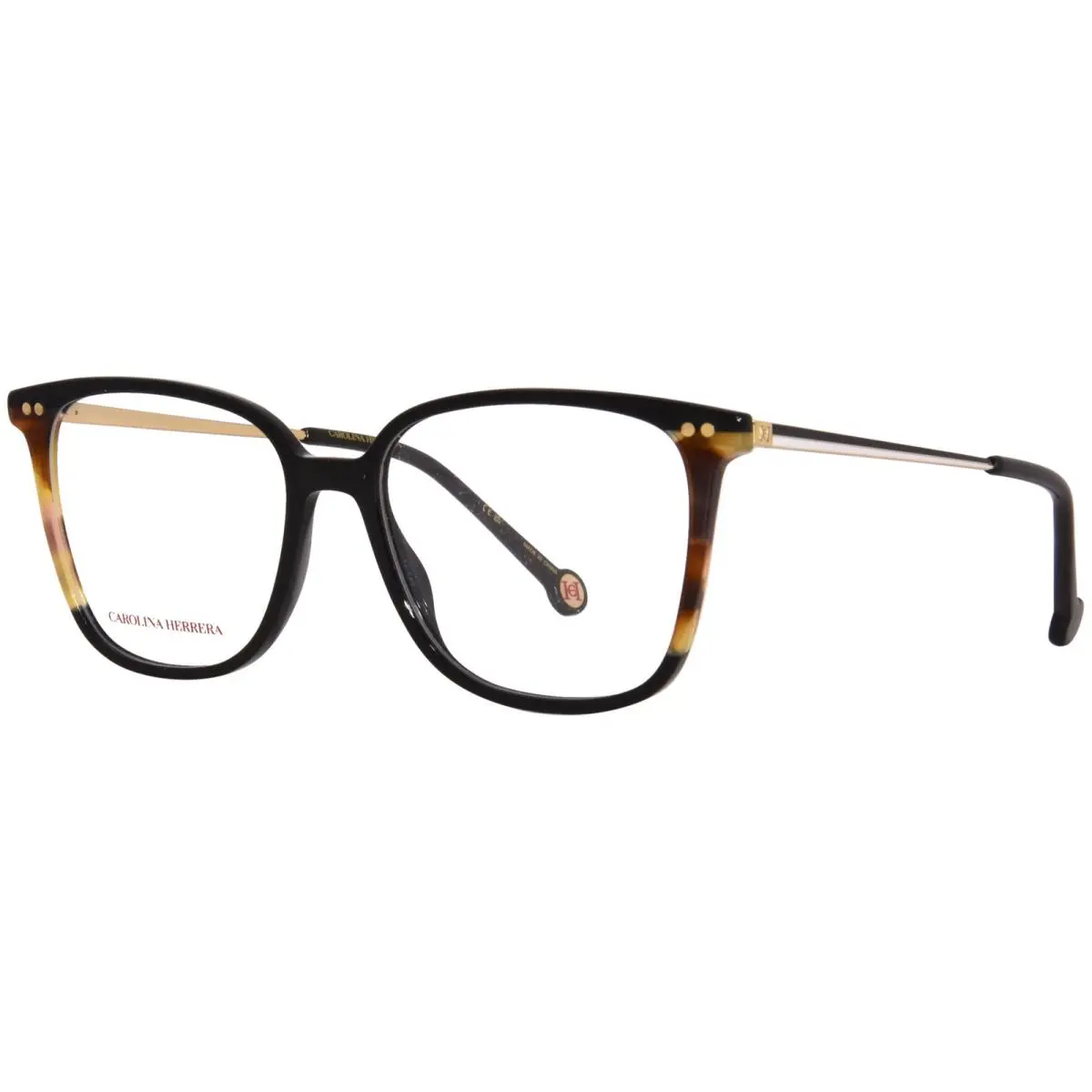 Carolina Herrera Her 0165 WR7 Eyeglasses Women`s Black Havana Full Rim 53-mm - Frame: Black