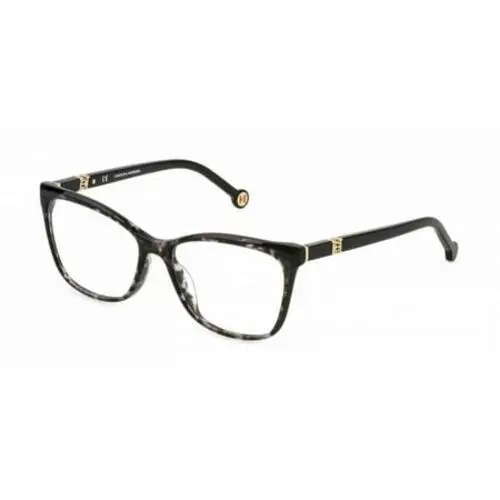 Carolina Herrera VHE886 096N Black Marble Eyeglasses 54/16/140 with Case - Frame: Black, Manufacturer: 096N