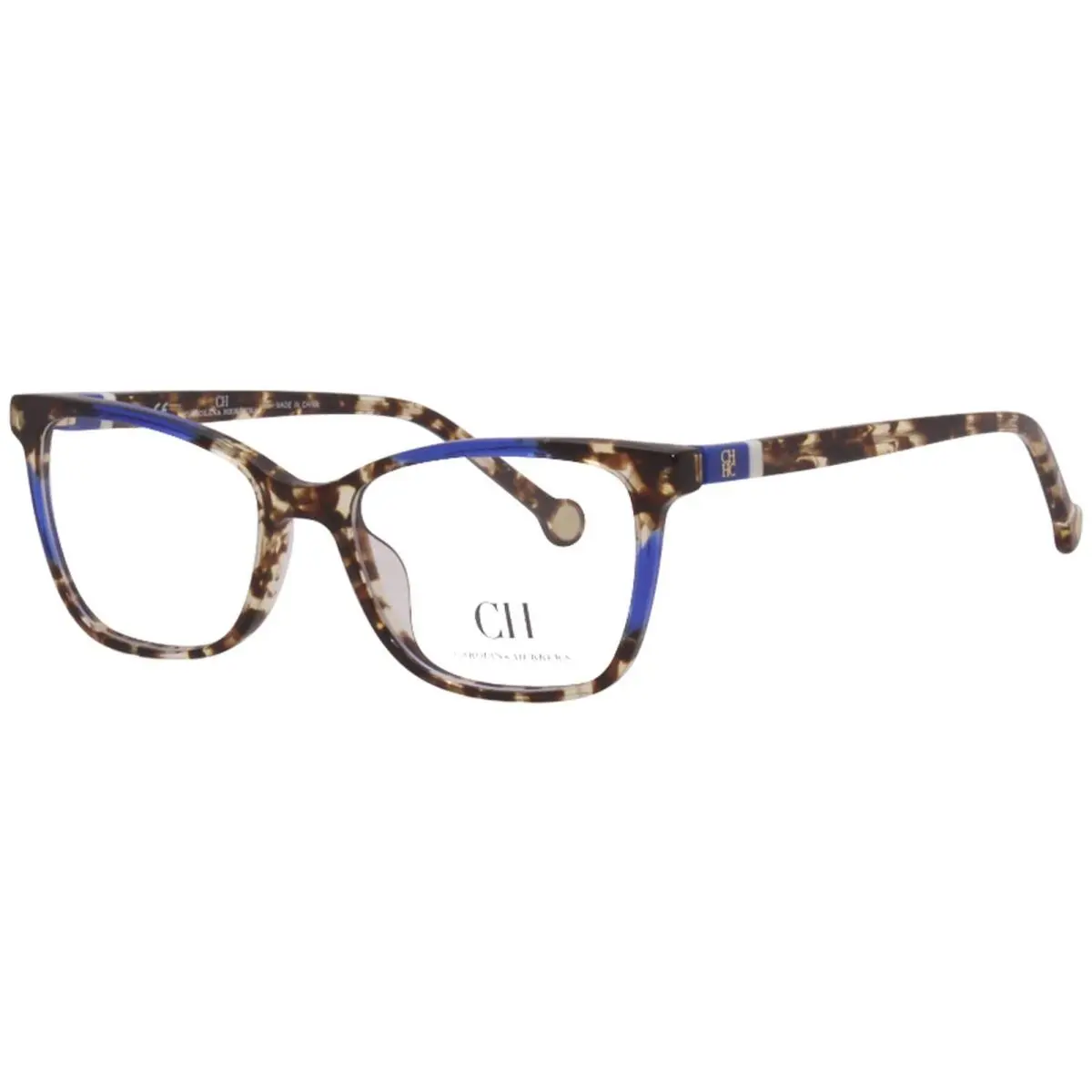 Carolina Herrera Vhe 856K 0781 Grey Tortoise Blue Eyeglasses 53/17/135 - Frame: 0781, Manufacturer: 0781