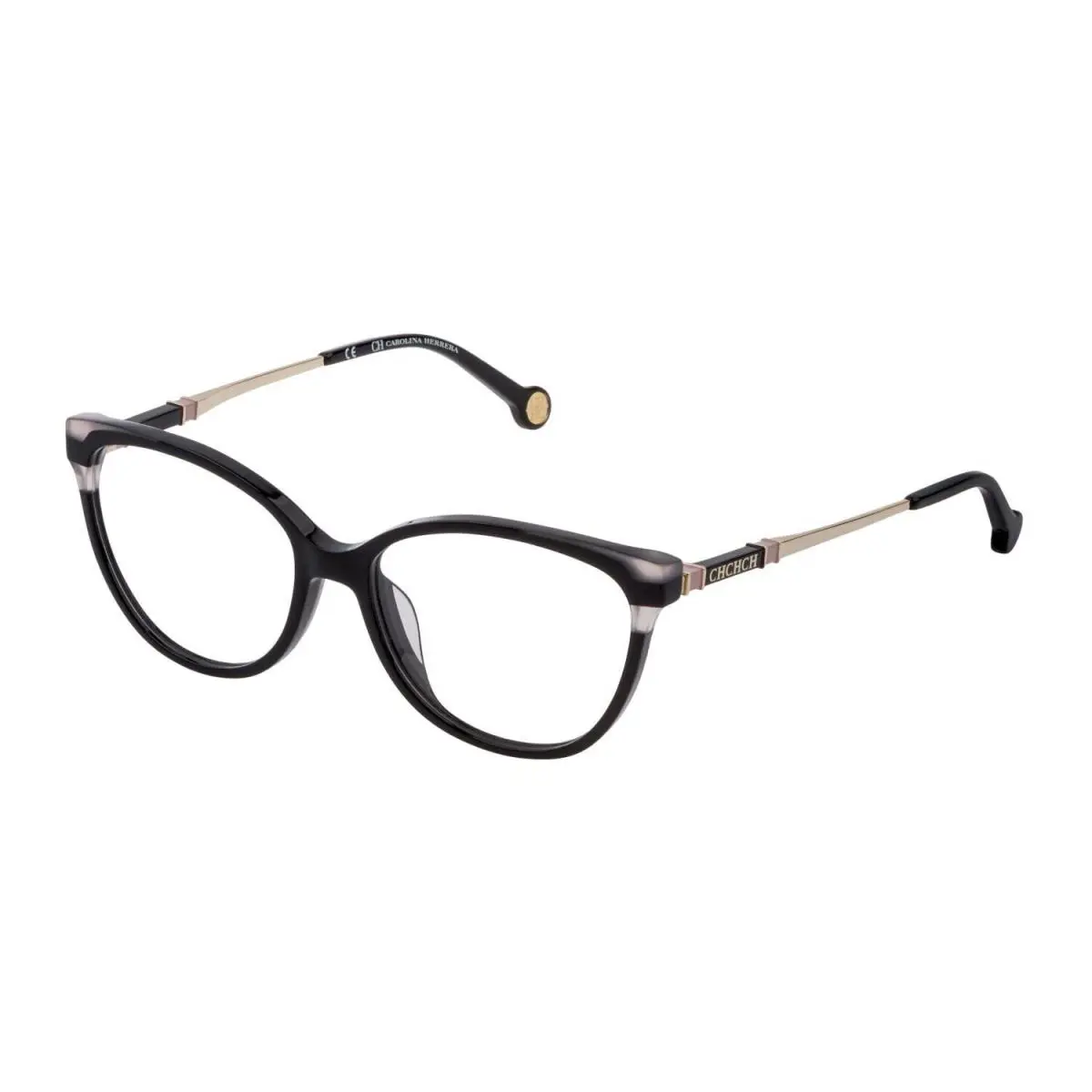 Carolina Herrera VHE851-700Y Black Pink Eyeglasses 53/15/140 with Case - Frame: Black, Manufacturer: 700Y