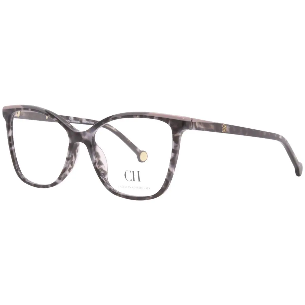 Carolina Herrera Vhe 835K 096N Smoke Tortoise Pink Eyeglasses 54/15/135