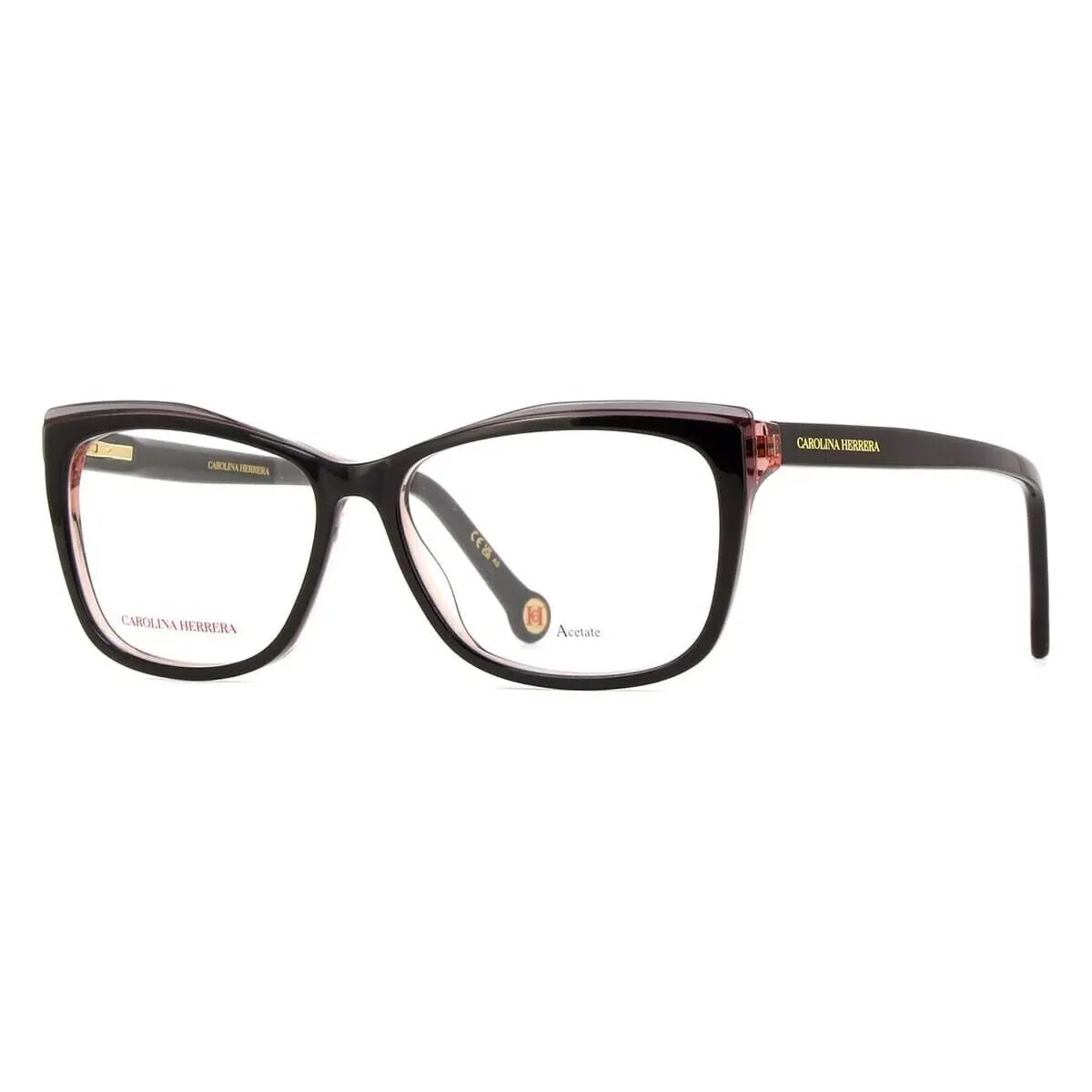 and Autyhentic Carolina Herrera HER-0208 Nux Blacknude 53 14 140 - Frame: BLACK NUDE, Lens: Clear Lenses