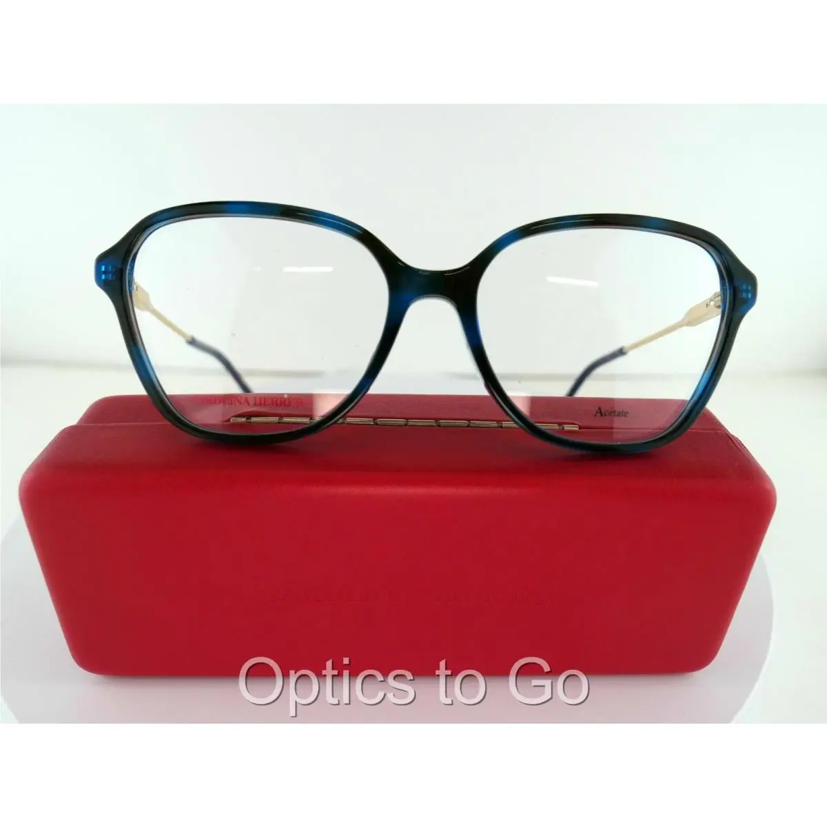 Carolina Herrera Her 0117 0588 Blue Havana 55-16-145 Eyeglasses Frames