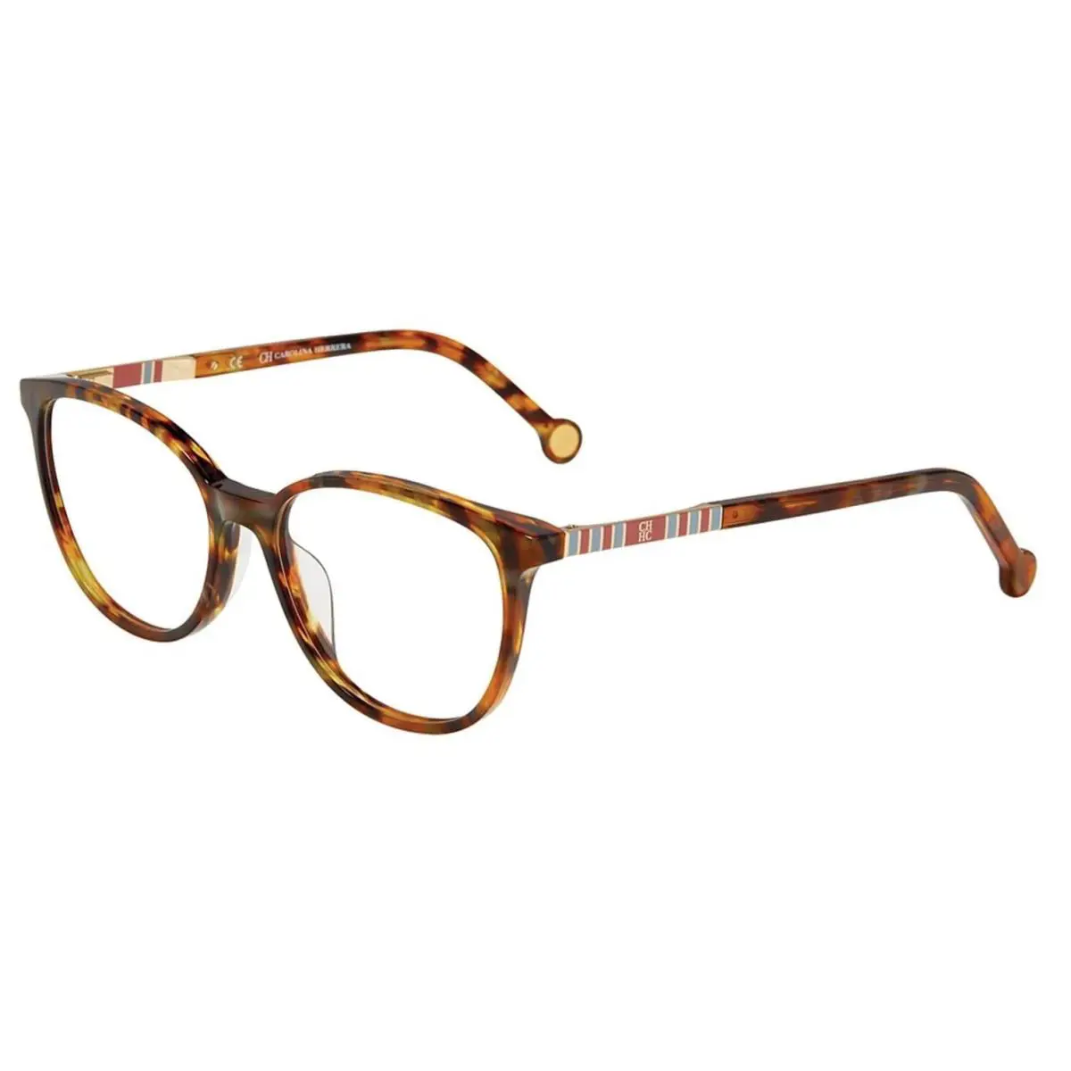 Carolina Herrera VHE839K 0777 Tortoise Eyeglasses 53/16/135 with Case