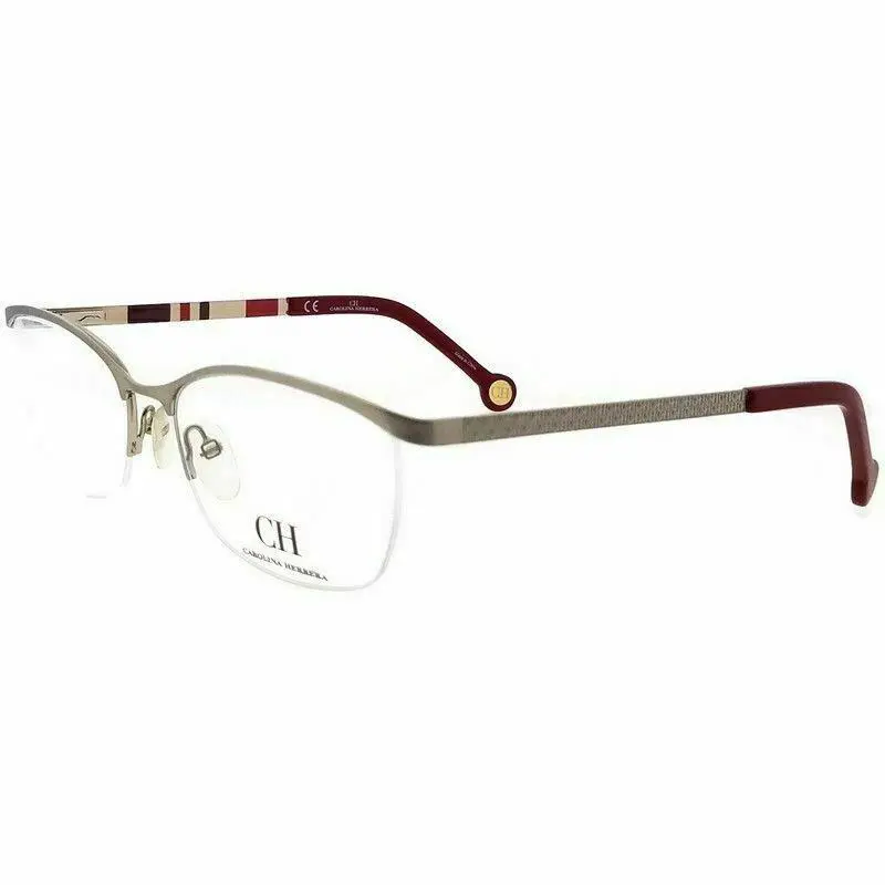Carolina Herrera VHE060 08FE 54 Square Unisex Shiny Caramel Frame Eyeglasses - Frame: Shiny Caramel, Lens: Demo