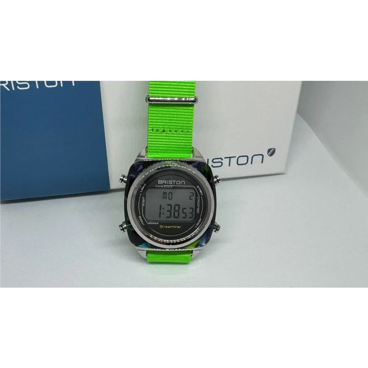 Streamliner Digital Green Watch Swing Acetate 221337.SA.SG.40.NGG by Briston