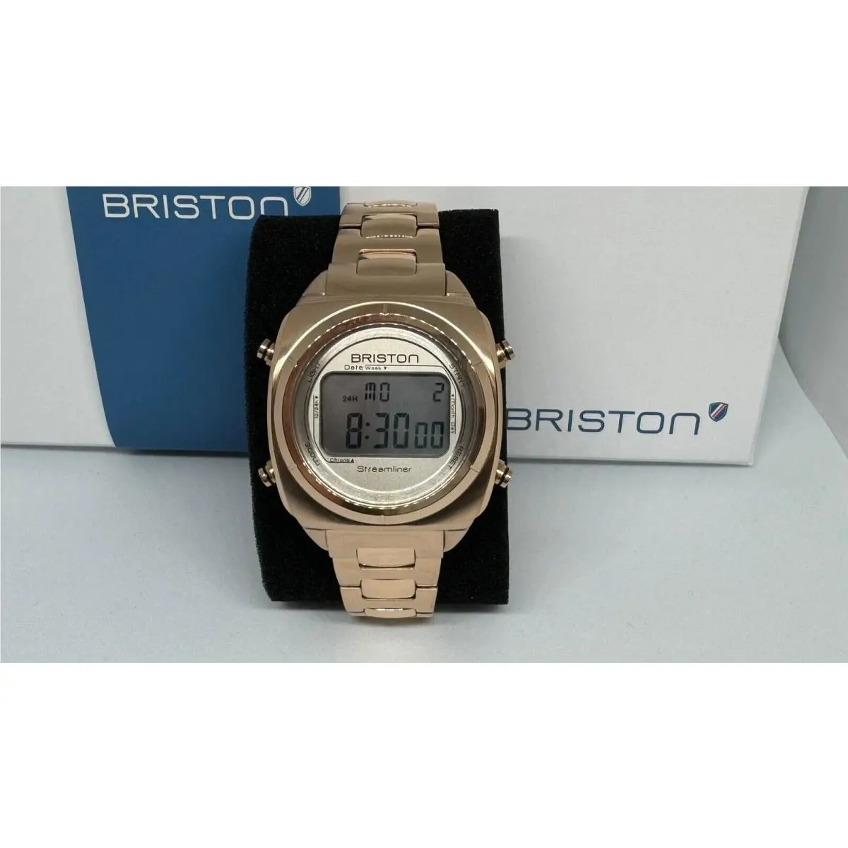 Streamliner Digital Rose Gold White Watch 221337.SPRG.DG.1.SB by Briston