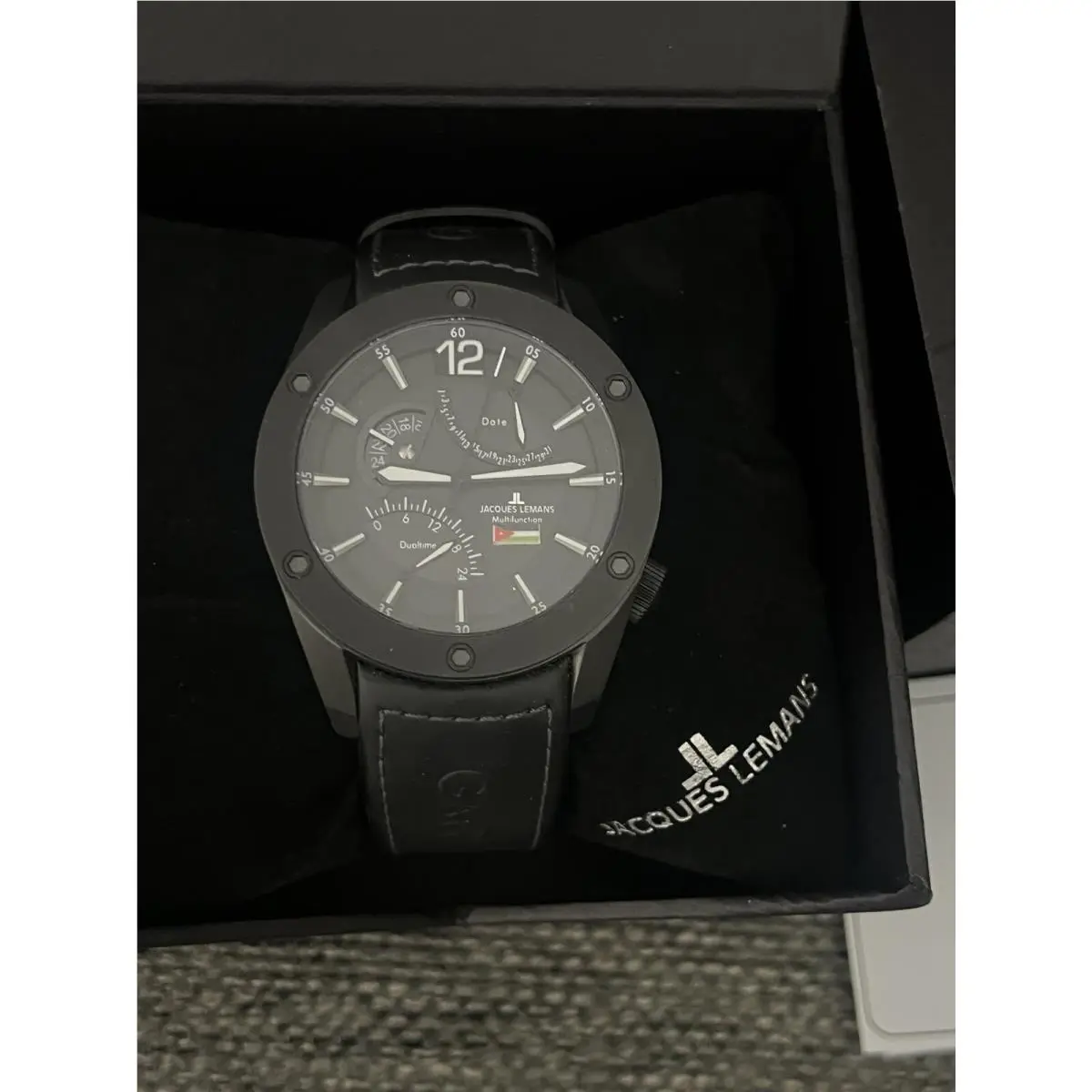 Watch 1-1731B with Box Warranty Jordan Flag by Jacques Lemans