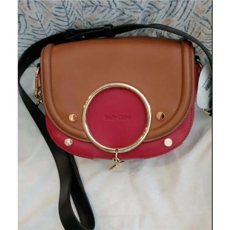 See by Chloe Mara All Leather Crossbody Bag Dusky Red/gold Hardw India Last