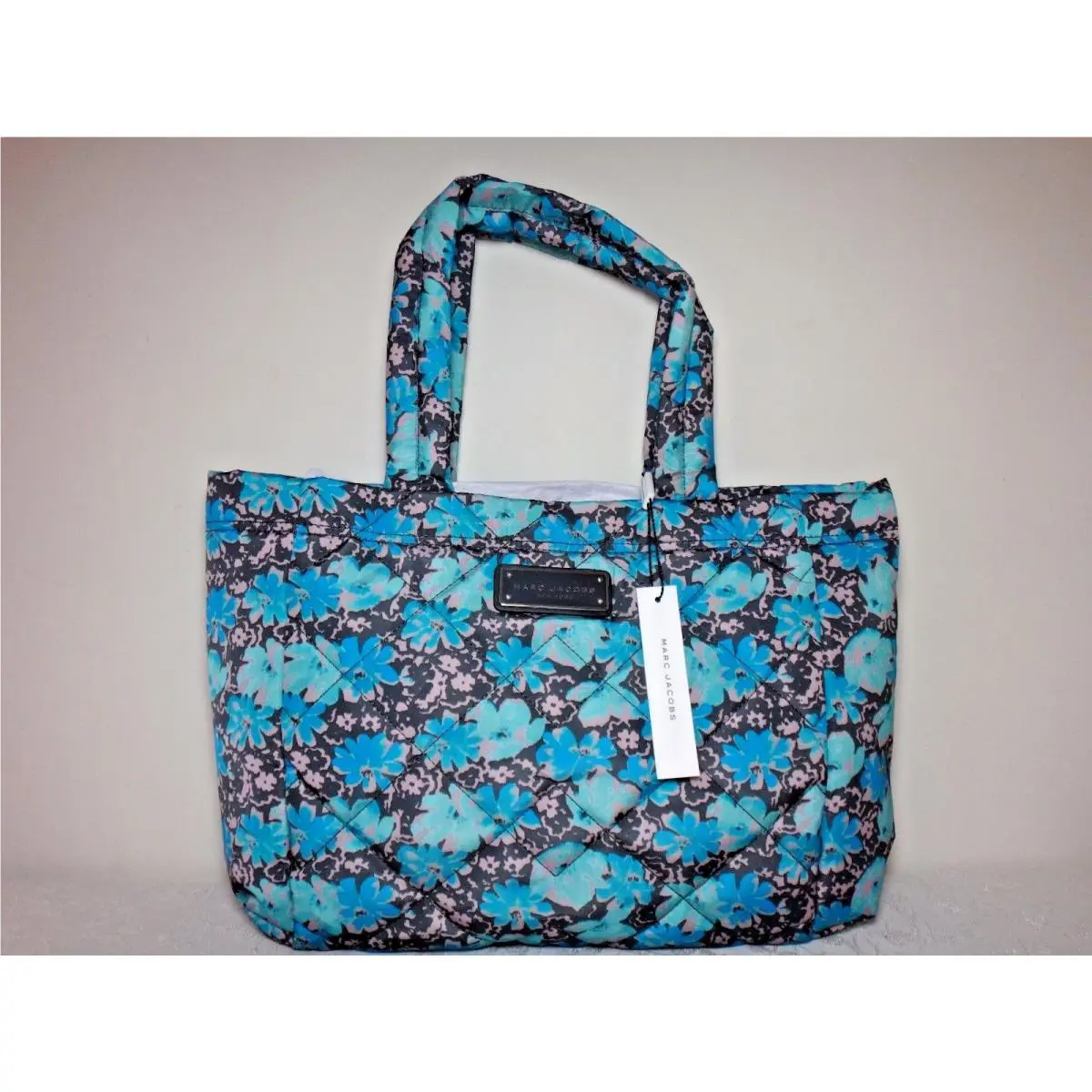 Marc By  Quilted Wildflower Sml/lg Tote Gray Pinstripe/eclipse Gray Pinstripe by Marc Jacobs