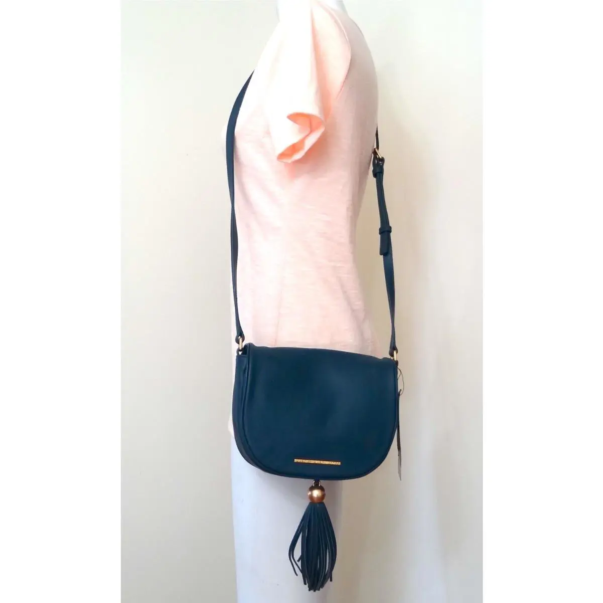 Marc Jacobs Gig Hincy Prussian Blue Italian Leather Crossbody Bag M0002383
