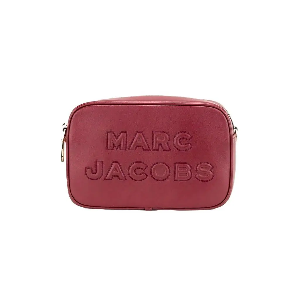 Marc Jacobs Flash Pomegranate Smooth Leather Embossed Camera Crossbody Bag Purse