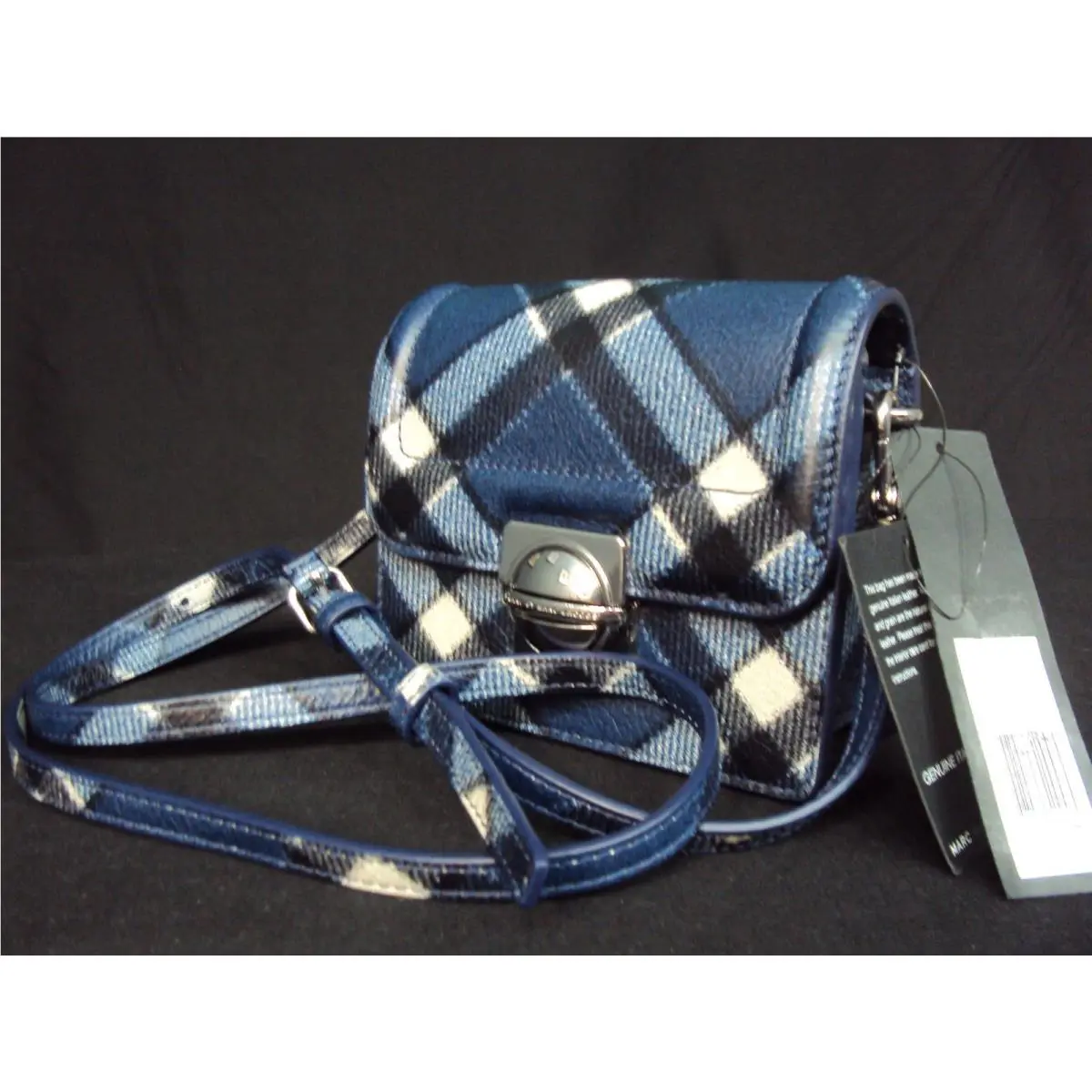 Marc By Marc Jacobs Top Schooly Jax in Skipper Blue Plaid Shoulder/crossbody