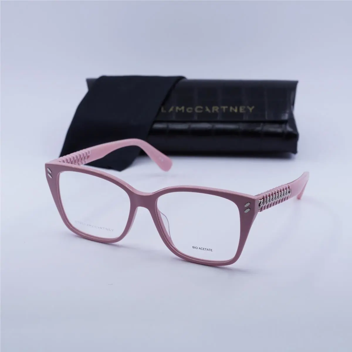 Stella Mccartney SC50027I 072 Shiny Pink 54mm Eyeglasses by Stella McCartney