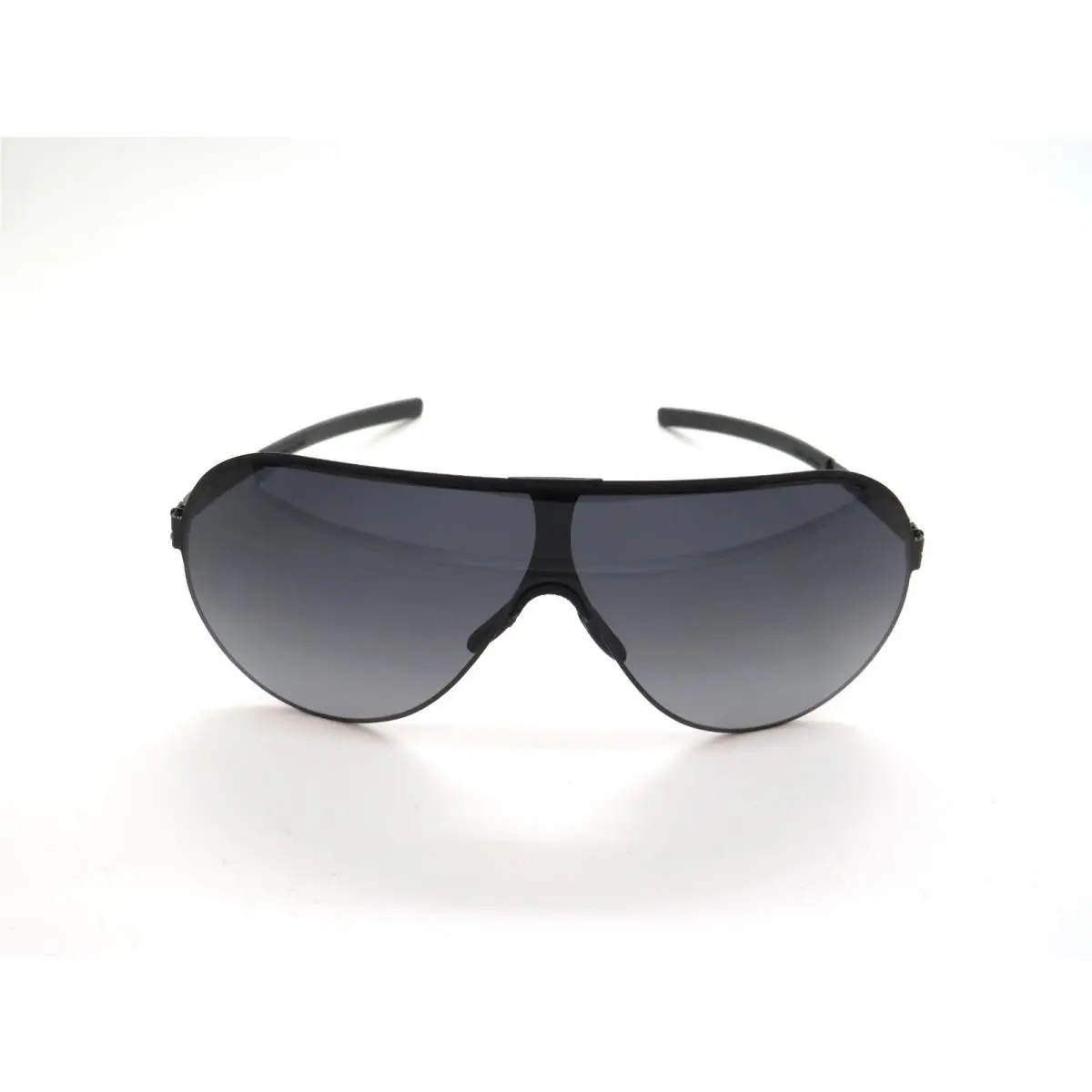 IC Berlin Panorama Matte Black/grey Gradient Shield Sunglasses by ic! berlin