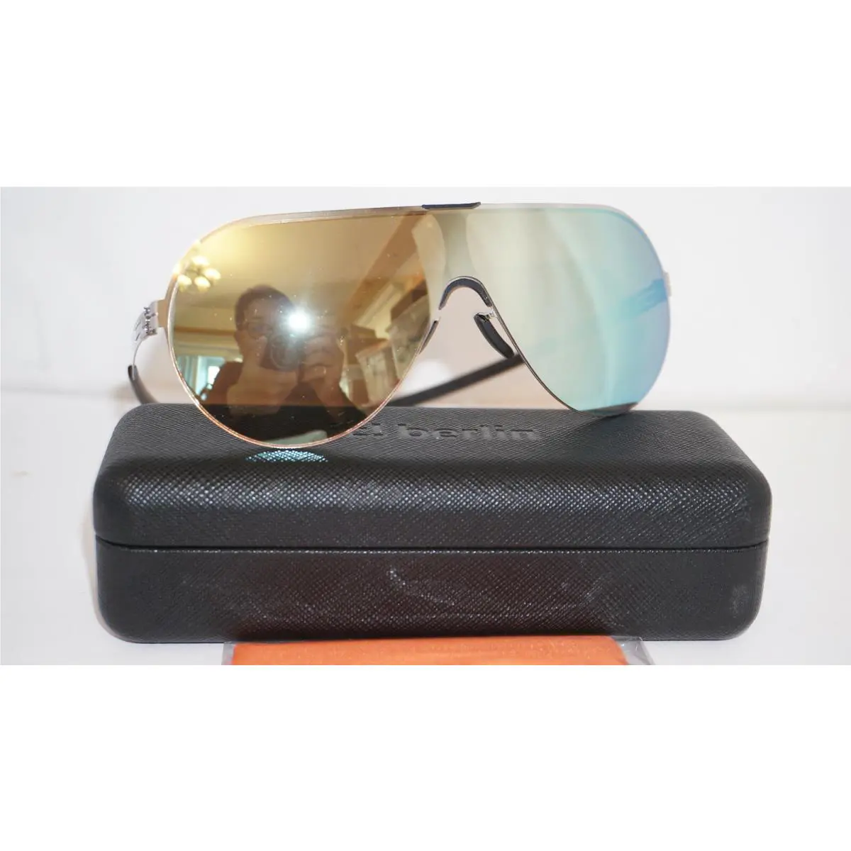 IC Berlin Panorama Chrome/silver Mirrored Shield Sunglasses