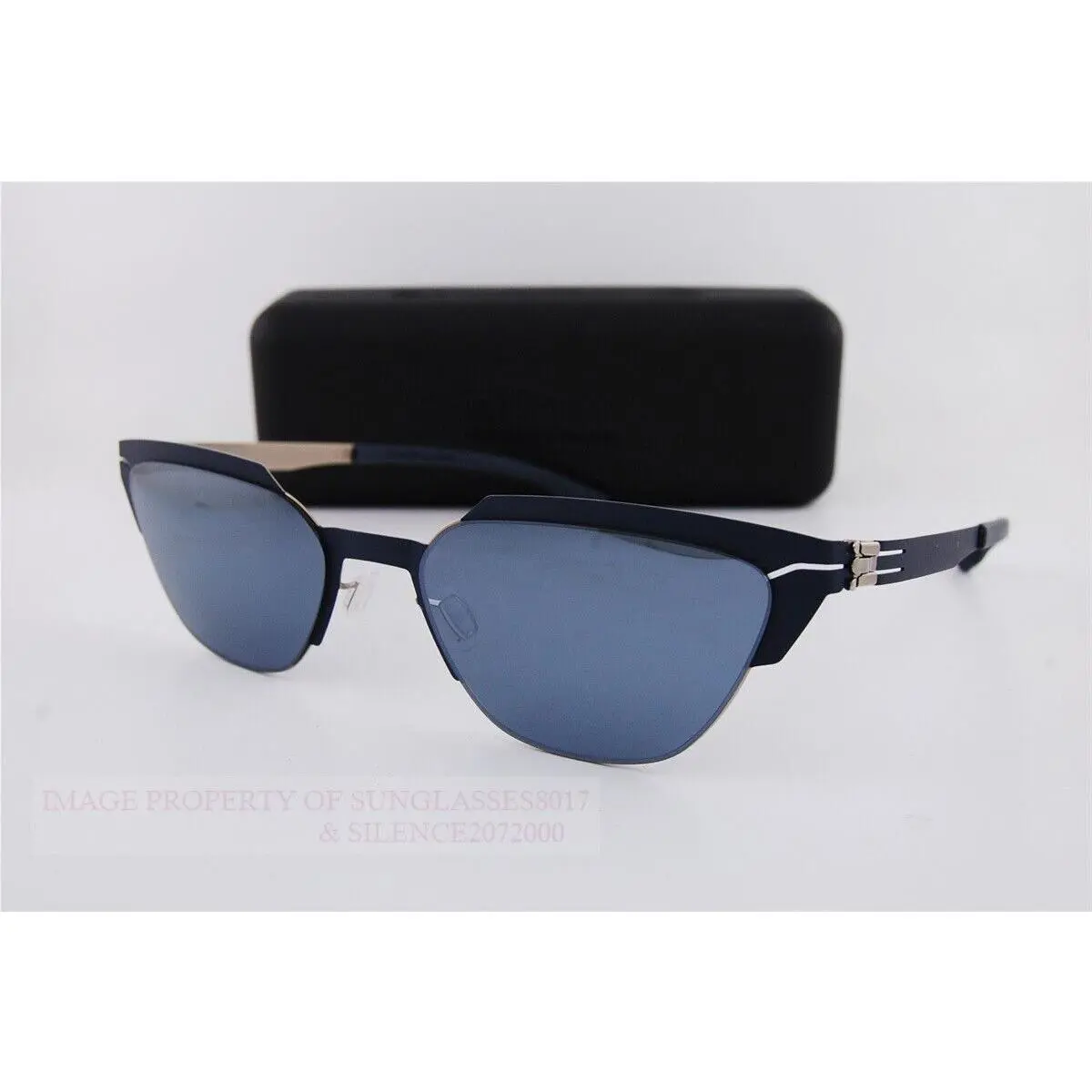 Ic Berlin Sunglasses Millie Marine Blue-shiny Bronze/smoke For Women
