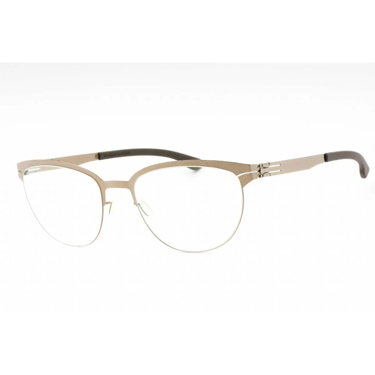 IC Berlin The Ingenue M1417 073 Shiny Bronze Warm Grey 53mm Eyeglasses - Frame: Shiny Bronze Warm Grey, Lens: Clear Demo Lenses, code: 073