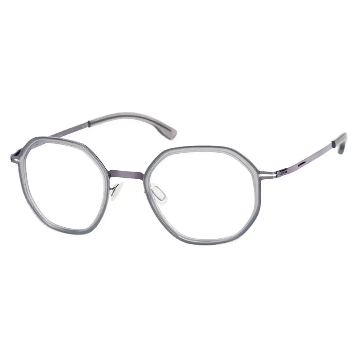 ic Berlin Raja Aubergine-misty-grey Geometric Unisex 48-22 Eyeglasses - Frame: Aubergine-Misty-Grey