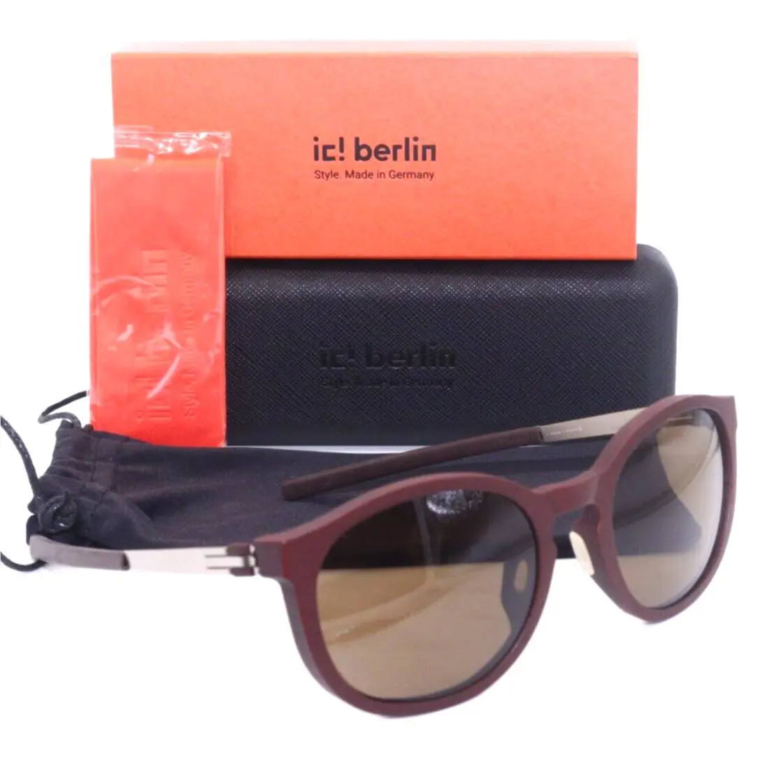IC Berlin Julika Bronze Brown W/brown Lens Sunglasses 50-23