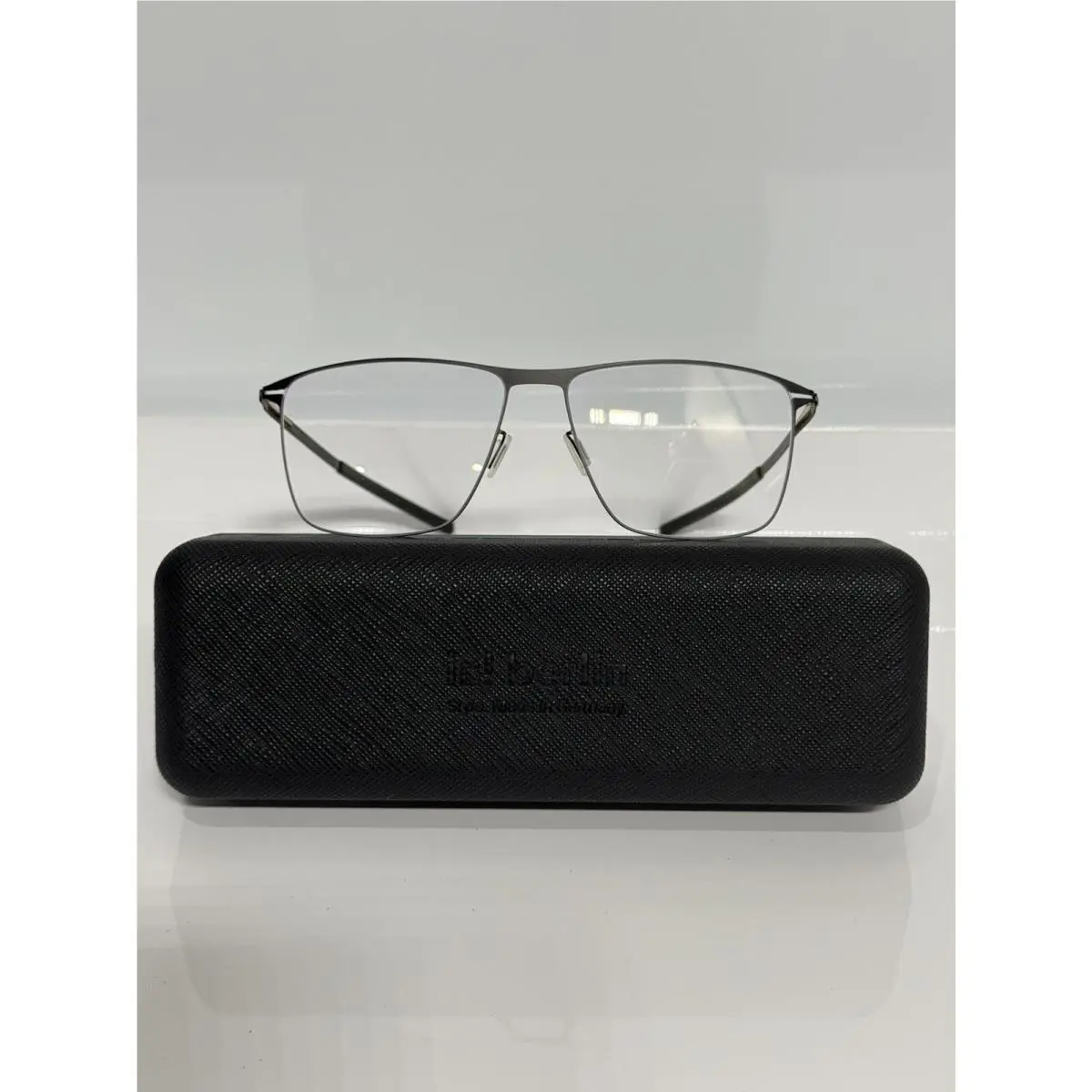 IC Berlin Jaron Satin Black Unisex Metal Eyeglasses 53mm