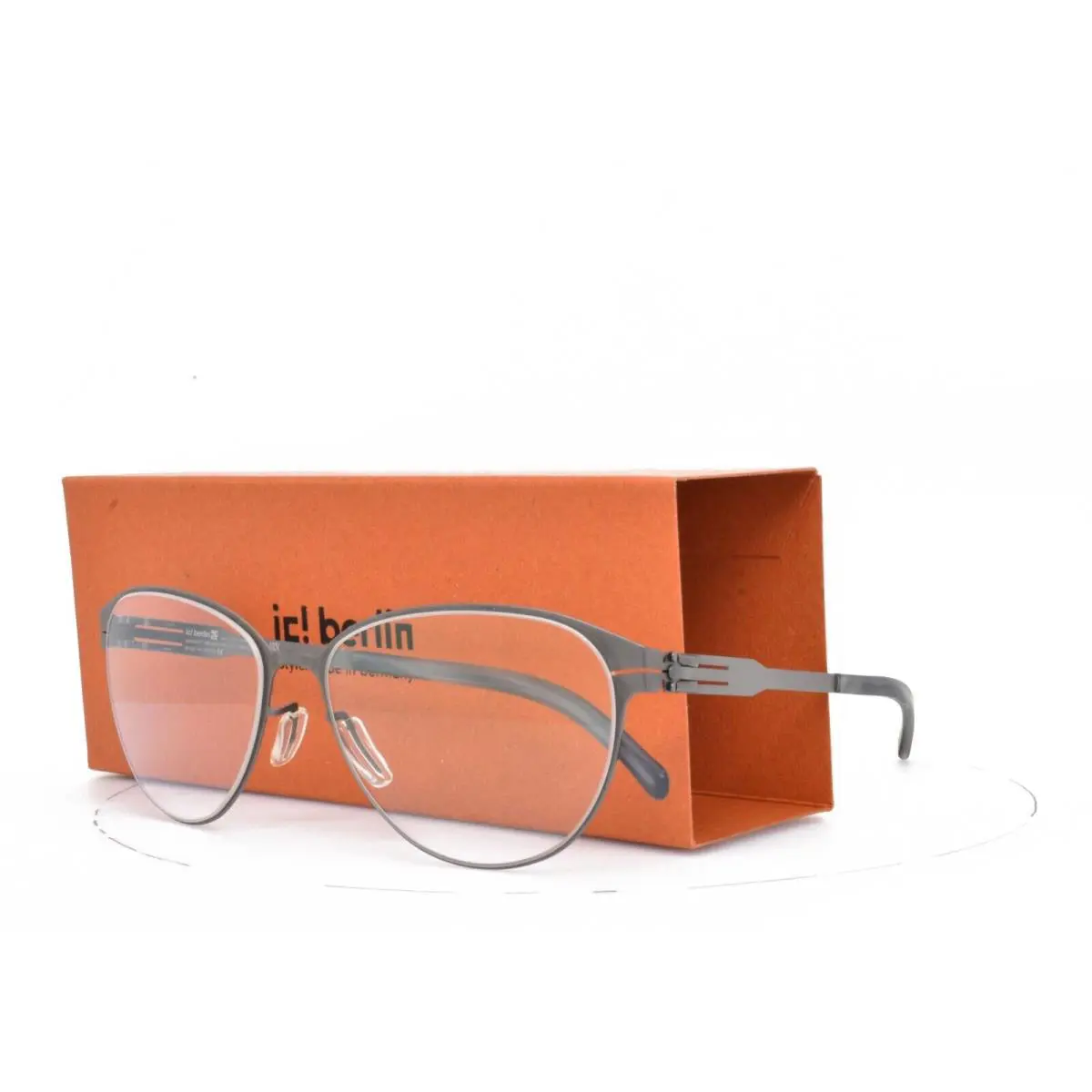 iC Berlin Eyeglasses Kissable Graphite Grey Cat Eye Frame 53-16-145