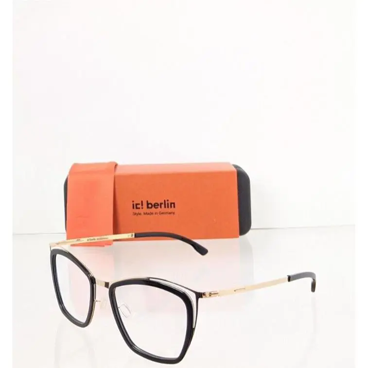 ic Berlin Eyeglasses Model Louisa Black Gold 47mm