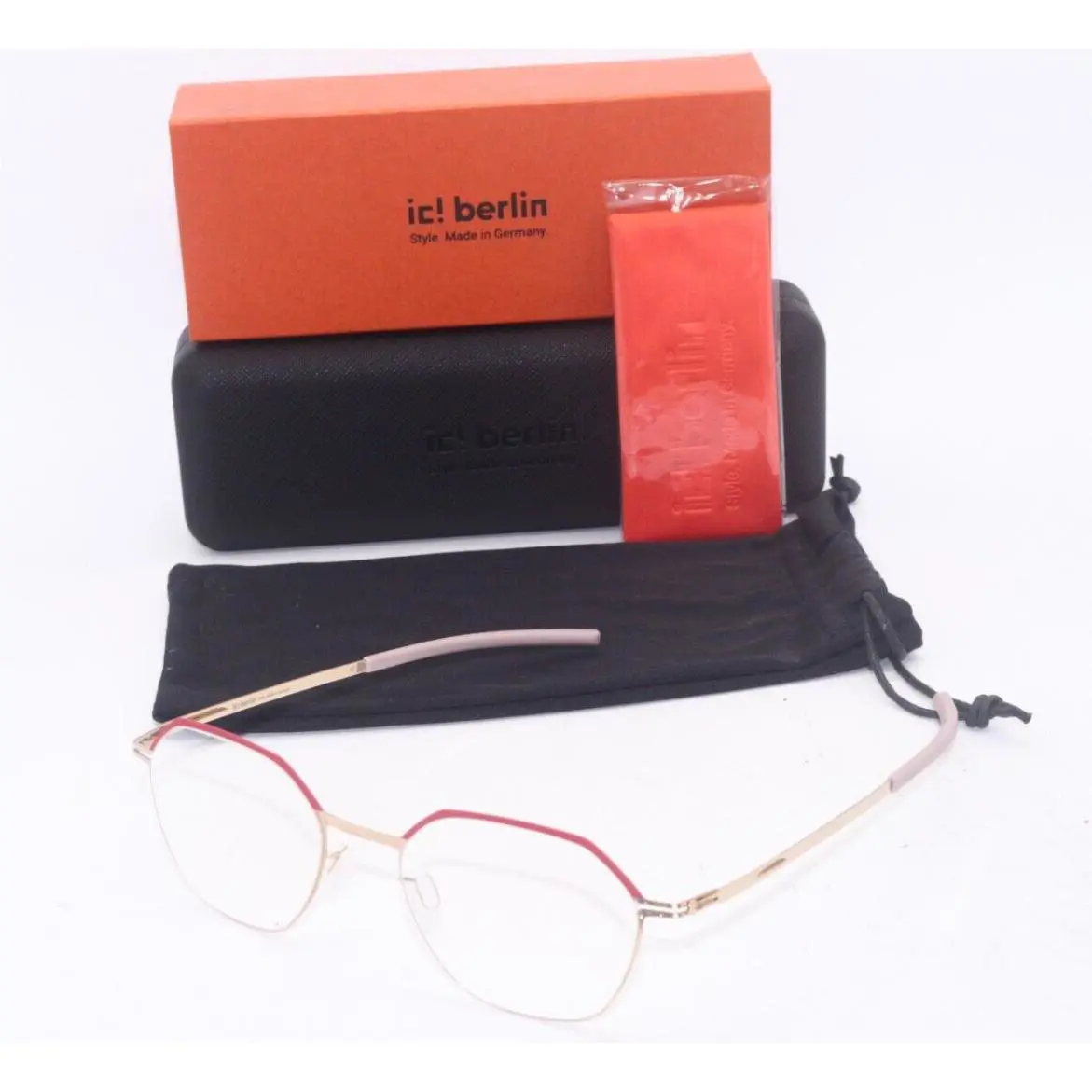 IC Berlin Model Maloja Rogochi Pink Gold Frames Eyeglasses 49-20