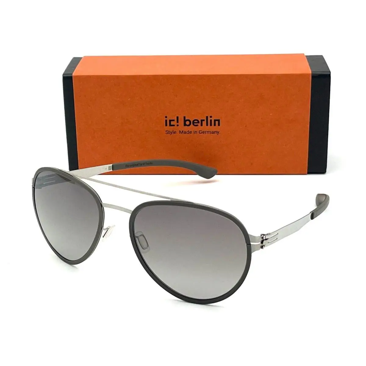 IC Berlin Ferrum Rough Graphite Warm Gray / Storm Gray 59mm Sunglasses by ic! berlin