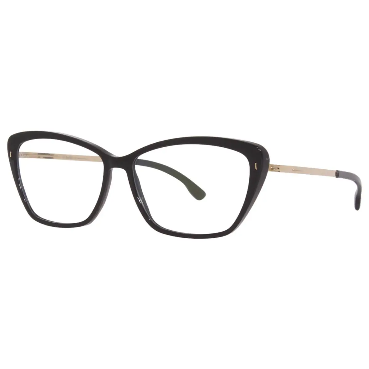 Ic Berlin Zelda Eyeglasses Frame Women`s Black/rose Gold Full Rim Cat Eye 53mm by ic! berlin