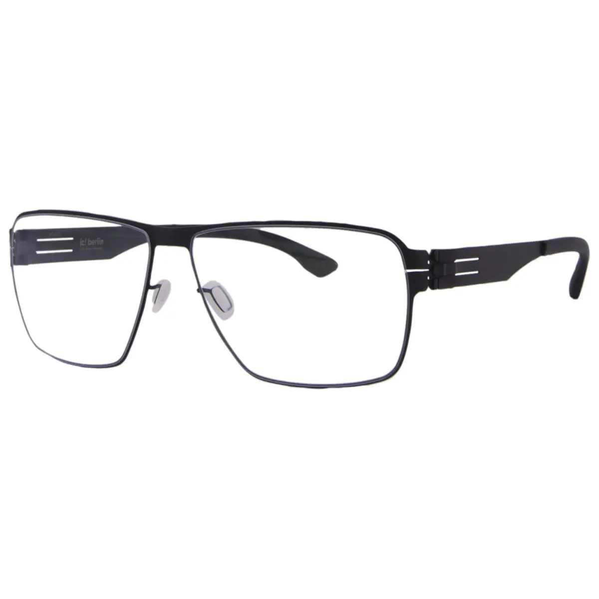 Ic Berlin Thorsti-s Eyeglasses Men`s Black Full Rim Rectangle Shape 60mm by ic! berlin