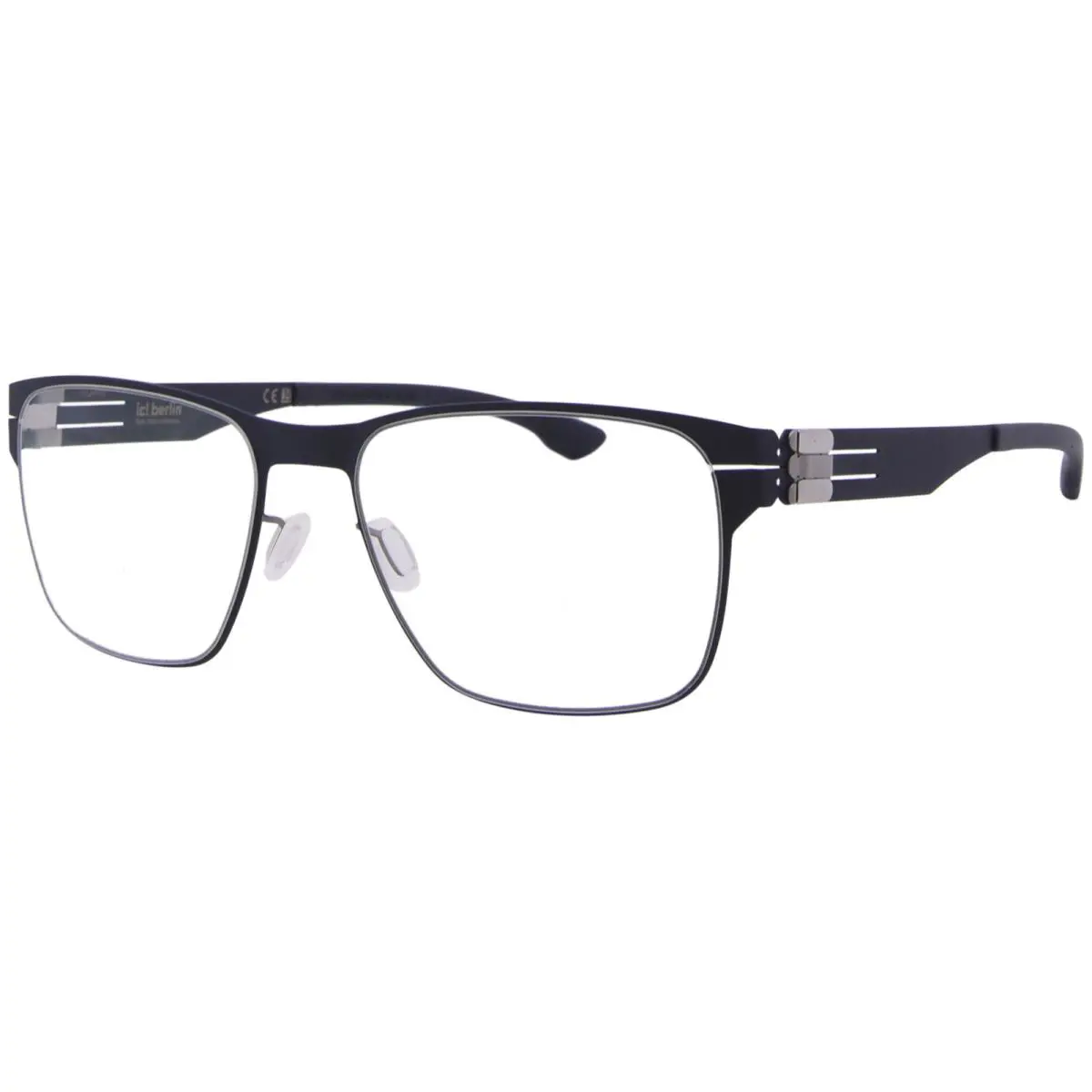 Ic Berlin Hannes-s Eyeglasses Men`s Marine Blue Full Rim Square Shape 55mm by ic! berlin