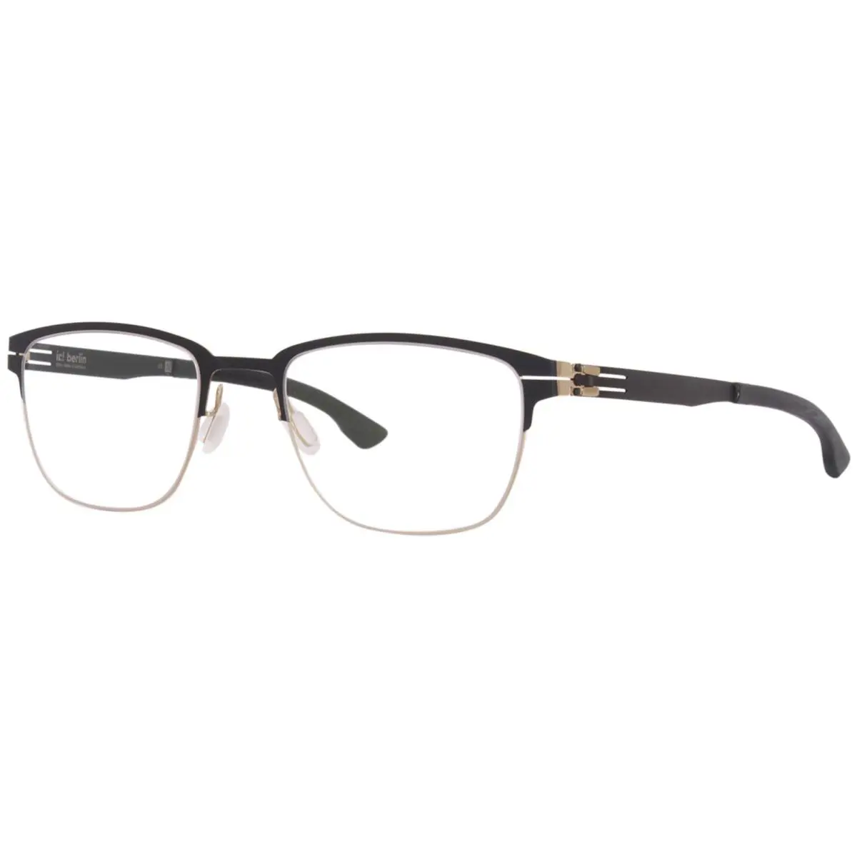 Ic Berlin The Lone Wolf Titanium Eyeglasses Men`s Rose Gold/black Pop 53mm - Frame: Black