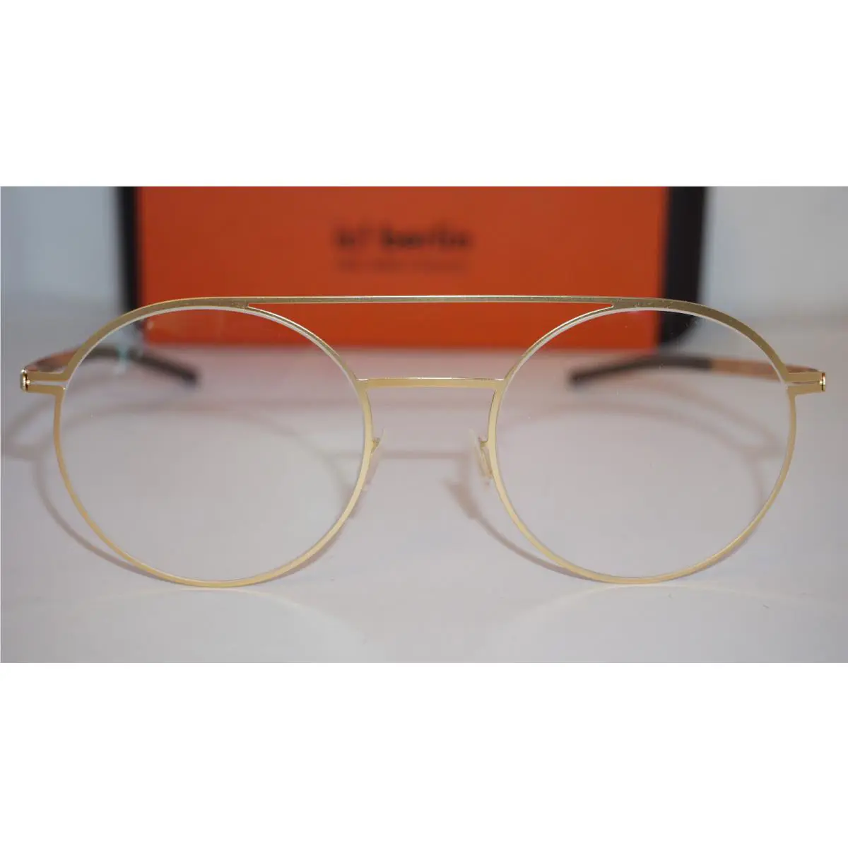 IC Berlin Eyeglasses IC Berlin Hansa Round Bridge Gold 51 20 150