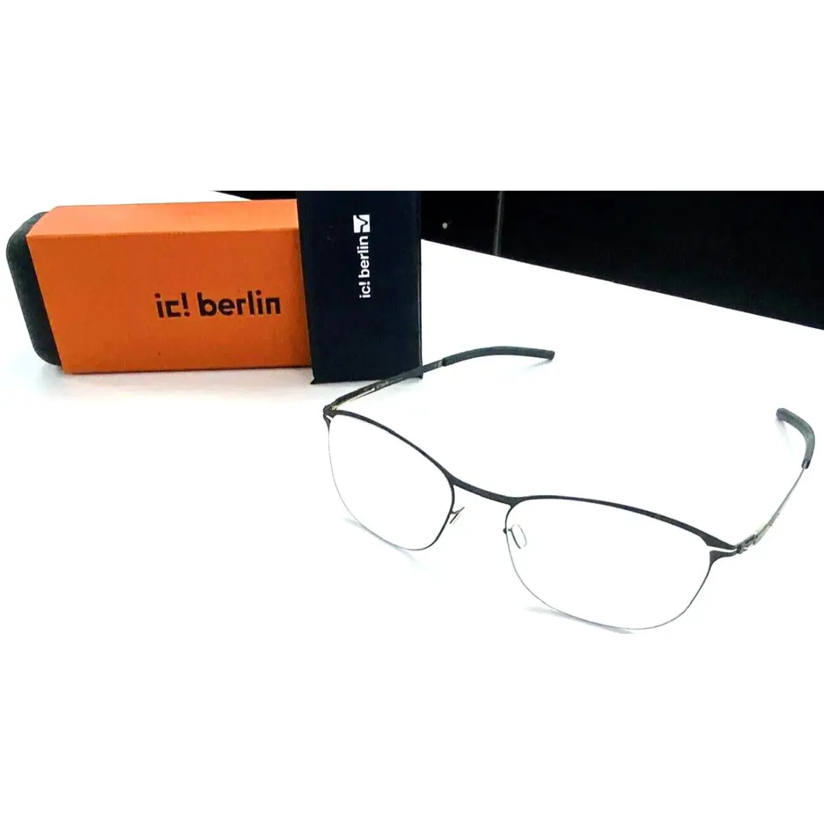 IC Berlin Sahel Matte Black Designer Eyeglasses Frame 52-17