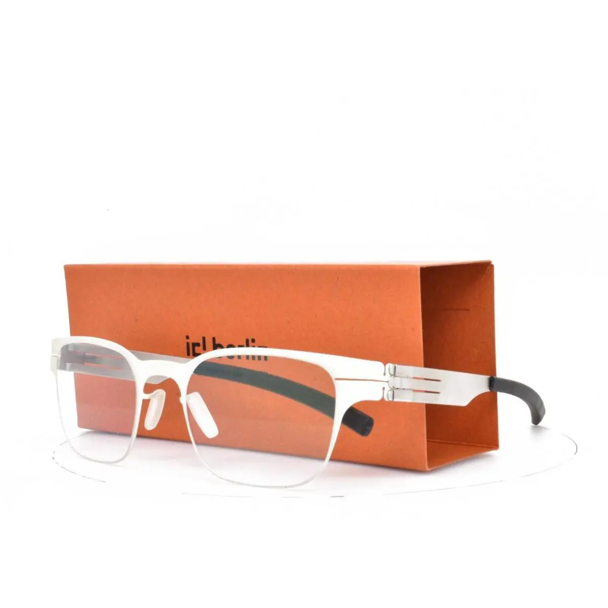 iC Berlin Eyeglasses Off-white Panto Silver Frame 49-21-145 Volker B by ic! berlin