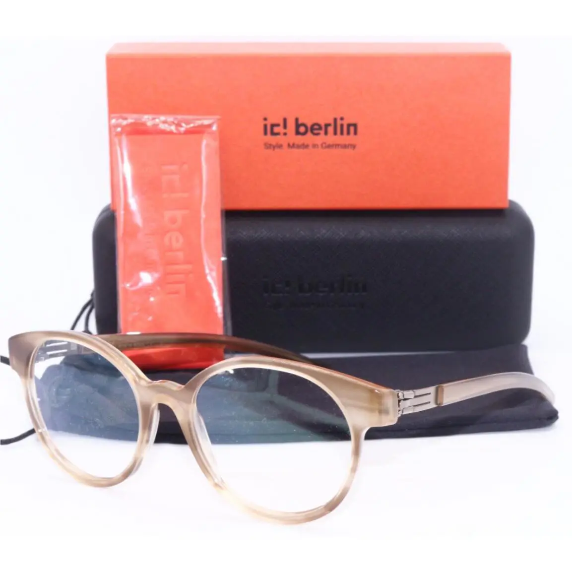 IC Berlin Julia S. Bronze Brown Horn Designer Eyeglasses 51-20