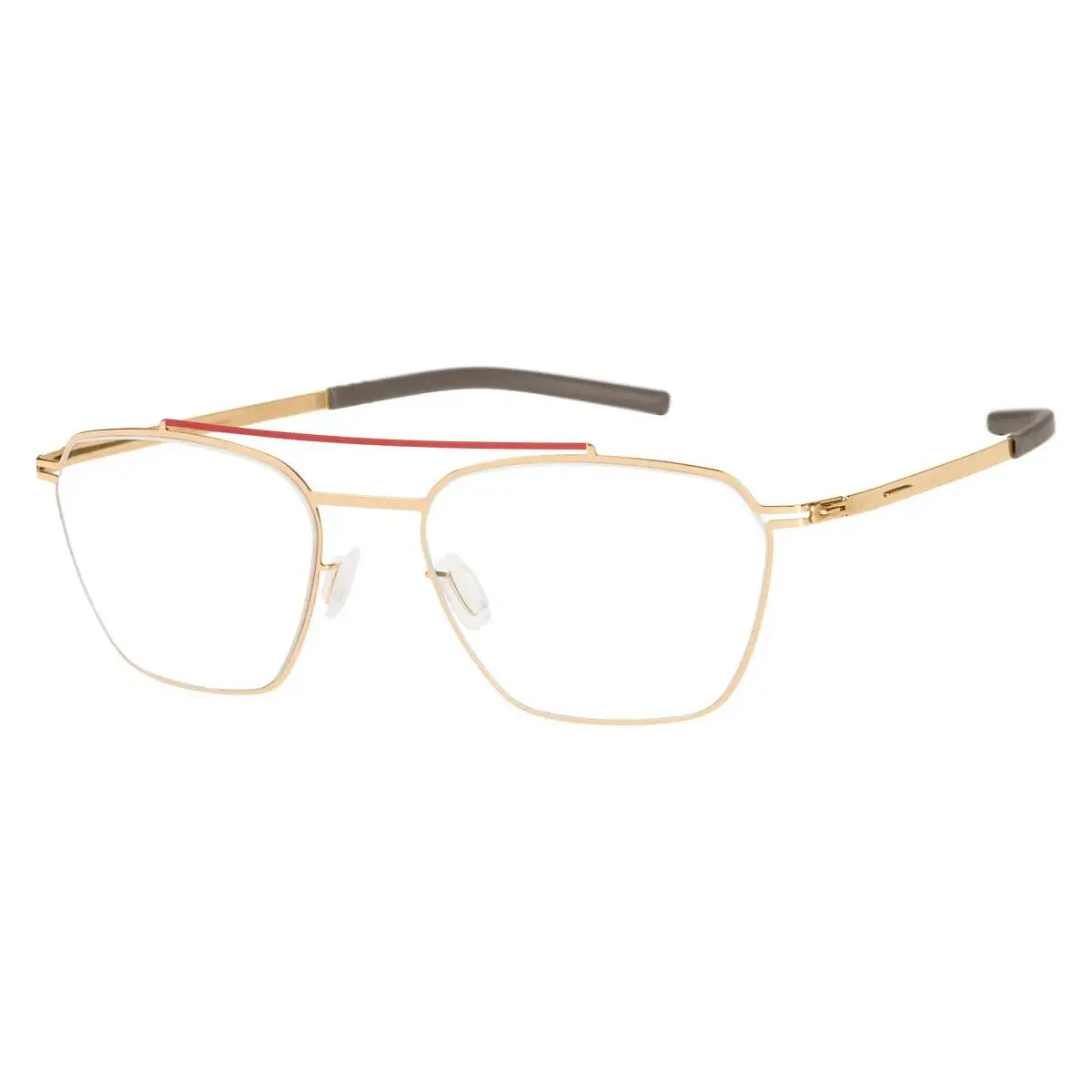ic Berlin Lotso Rogochi Rose Gold Warm Grey Square Women 49-17 Eyeglasses