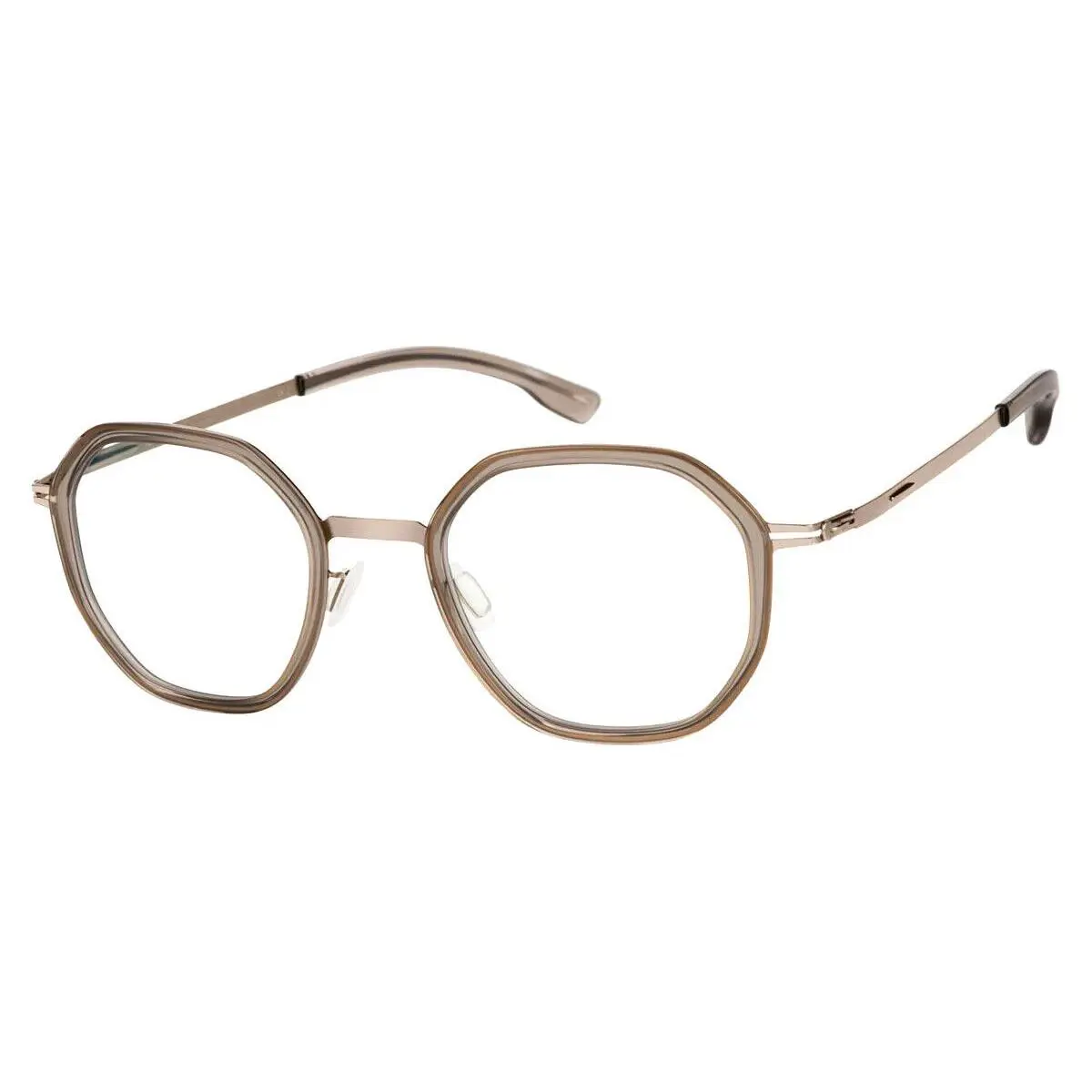 ic Berlin Raja Bronze-cloudy-brown Geometric Unisex 48-22 Eyeglasses - Frame: Bronze-Cloudy-Brown