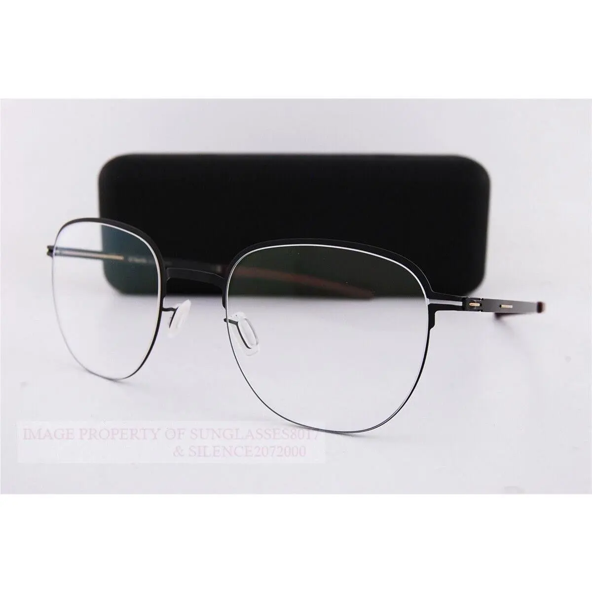 ic Berlin Eyeglass Frames Notos Black/dark Red Made in Germany 47mm