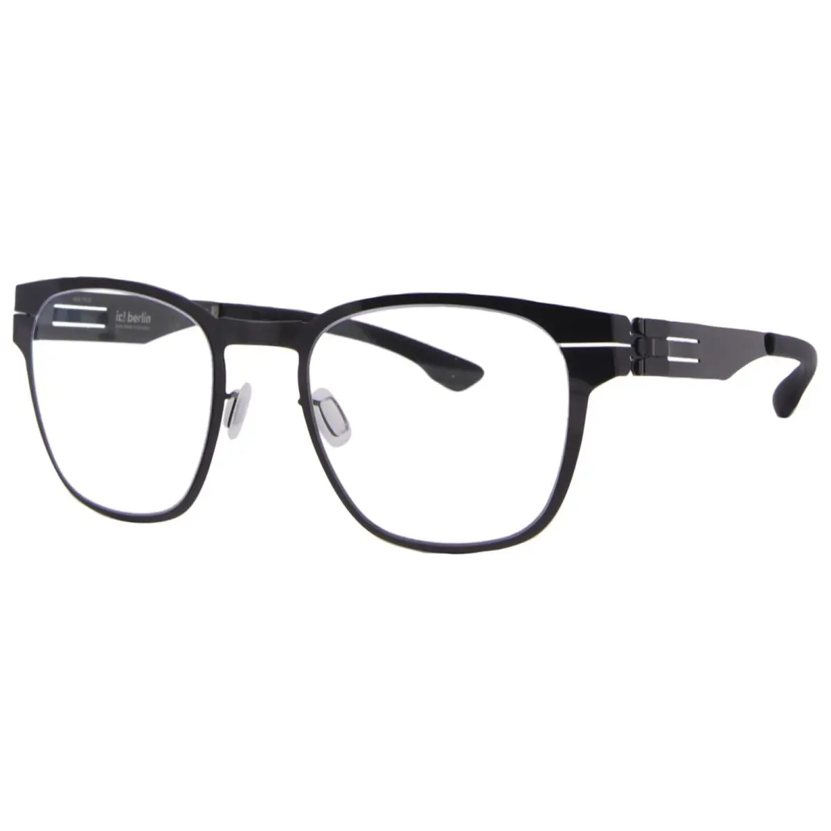 Ic Berlin Edgar Eyeglasses Men`s Gunmetal/black Full Rim Square Shape 50mm by ic! berlin